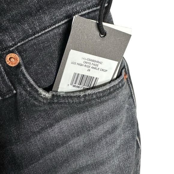 Re/Done 90s High Rise Ankle Crop Onyx Fade Jean - Picture 9 of 9